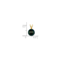 Black Saltwater Akoya Cultured Pearl Pendant scale (14K) - Popular Jewelry - ເມືອງ​ນີວ​ຢອກ