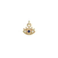 Colgante de zafiro azul y diamante Evil Eye (14K) frente - Popular Jewelry - Nueva York