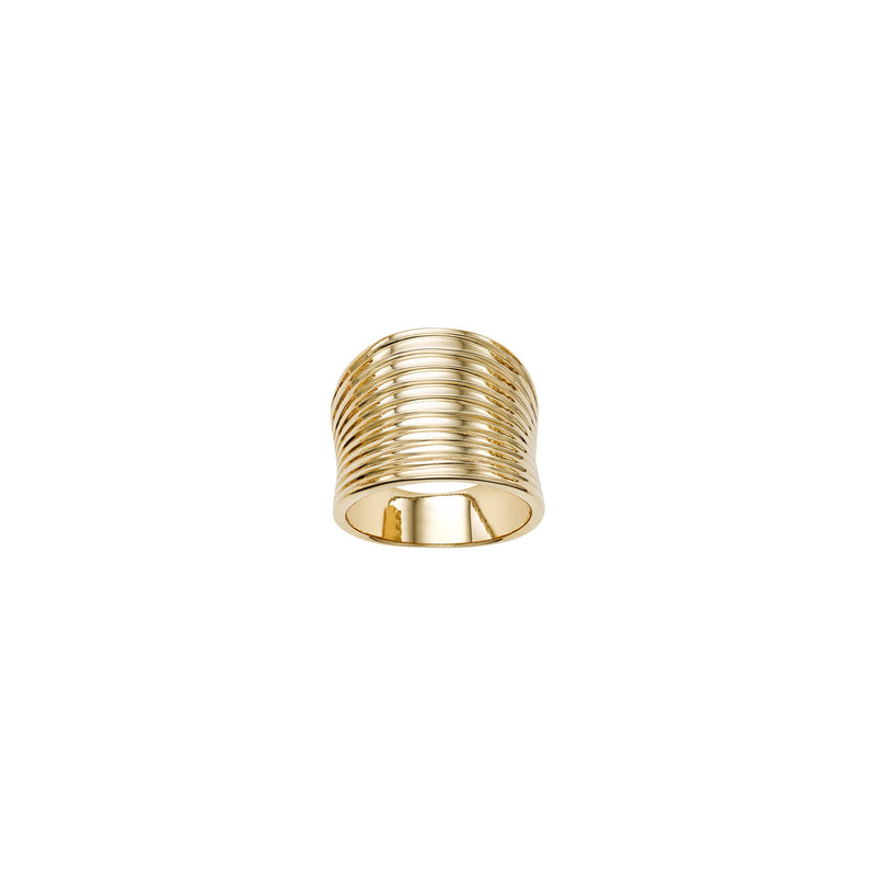 Bold Concave Ribbed Ring (14K) Popular Jewelry - New York