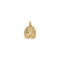 Boxing Gloves Open Back Pendant (14K) back - Popular Jewelry - New York