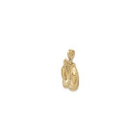 Boxing Gloves Open Back Pendant (14K) diagonal - Popular Jewelry - New York