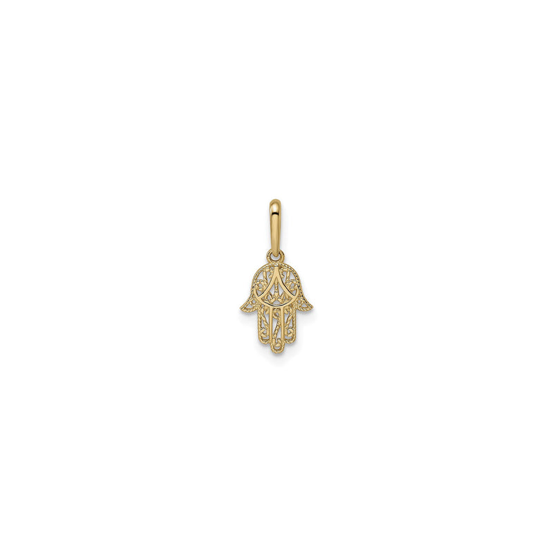 Braided Hamsa Pendant (14K) front - Popular Jewelry  - New York