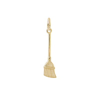 Broom Charm yellow (14K) ka sehloohong - Popular Jewelry - New york