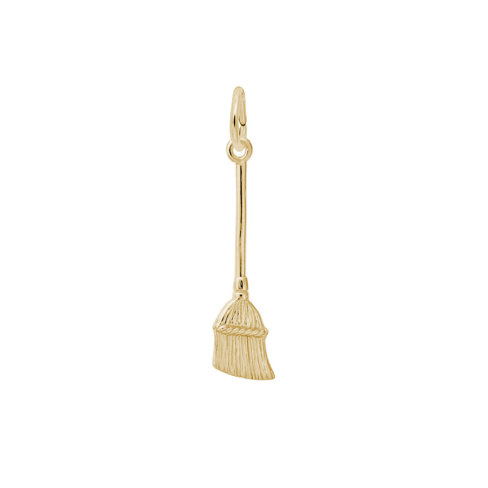 Broom Charm yellow (14K) main - Popular Jewelry - New York