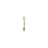 Brushed Finish Sailboat Pendant (14K) side - Popular Jewelry - New York
