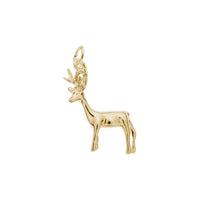 Buck Deer Charm yellow (14K) main - Popular Jewelry - New York