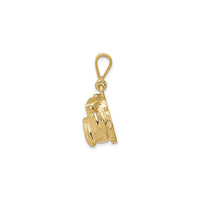 Bulldog Head Pendant (14K) side - Popular Jewelry - New York