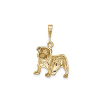 Bulldog Puppy Dog Pendant (14K) back - Popular Jewelry - New York