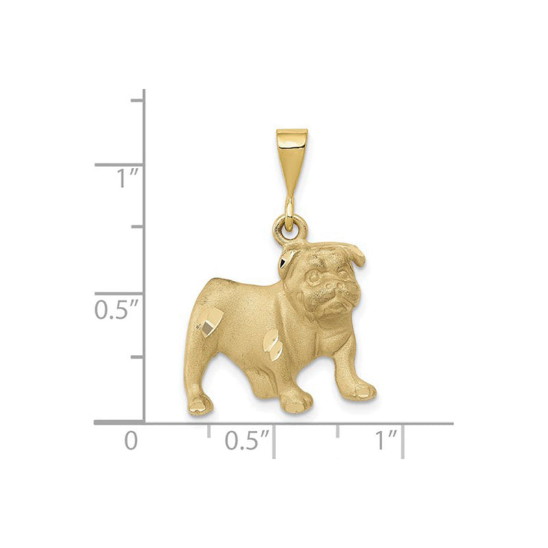 Bulldog Puppy Dog Pendant (14K) scale - Popular Jewelry - New York