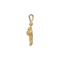 Bulldog Puppy Dog Pendant (14K) side - Popular Jewelry - New York