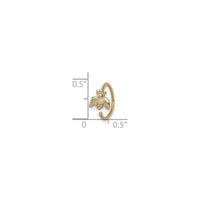 Escala de anillo de nariz de abejorro (14K) - Popular Jewelry - Nueva York