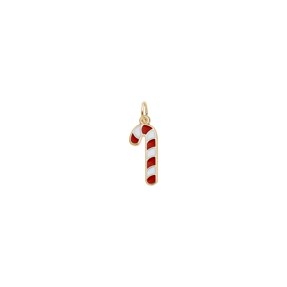 Candy Cane Enamel Pendant (14K) Popular Jewelry - New York