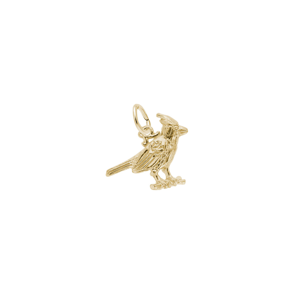 Cardinal Bird Charm yellow (14K) main - Popular Jewelry - New York