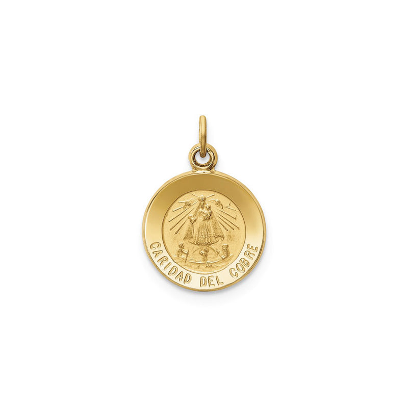 Caridad del Cobre Medal Pendant (14K) front - Popular Jewelry - New York