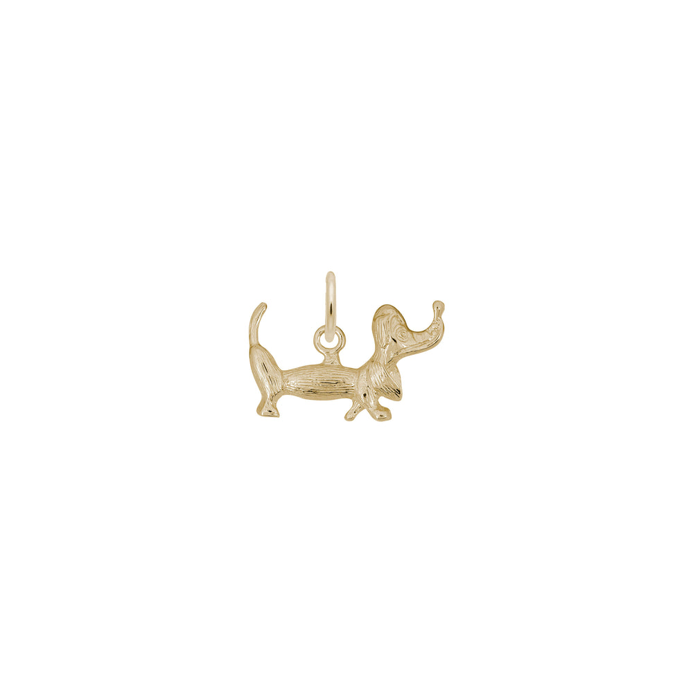 Cartoon Dachshund Dog Pendant (14K) main - Popular Jewelry - New York