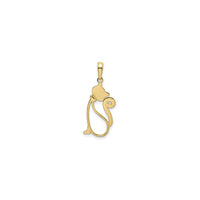 Cat Cut-Out Two-Toned Pendant (14K) back - Popular Jewelry - New York
