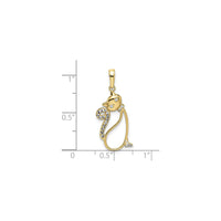 Cat Cut-Out Two-Toned Pendant (14K) scale - Popular Jewelry - New York