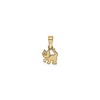 Cat Doodle Pendant (14K) reverse - Popular Jewelry - New York