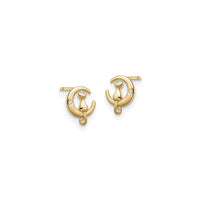 Cat over the Moon Friction Stud Earrings (14K) side - Popular Jewelry - New York
