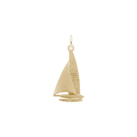 Catamaran Ship Pendant yellow (14K) front - Popular Jewelry - New York