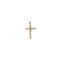 Center Wrapped Tube Cross Pendant (14K) back - Popular Jewelry - New York