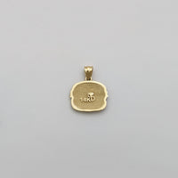 Cheeseburger Enamel Pendant (14K) back - Popular Jewelry - New York