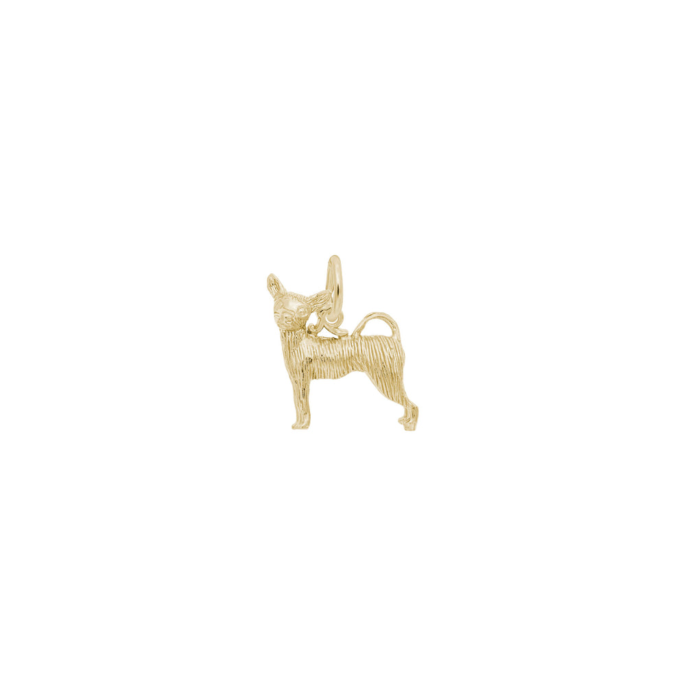 Chihuahua Dog Charm yellow (14K) main - Popular Jewelry - New York