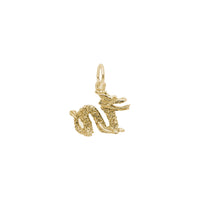 Chinese Serpent Dragon Charm yellow (14K) main - Popular Jewelry - New York