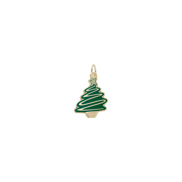 Christmas Tree Enamel Pendant (14K) Popular Jewelry - New York