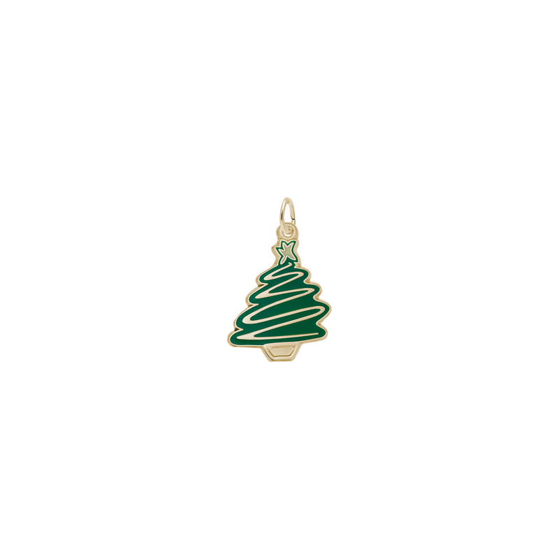 Christmas Tree Enamel Pendant (14K) Popular Jewelry - New York
