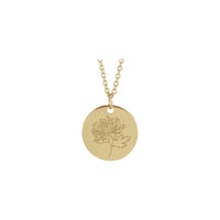 Chrysanthemum November Birth Flower Pendant (14K) preview - Popular Jewelry - New York
