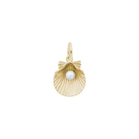 Clamshell with Pearl Charm yellow (14K) main - Popular Jewelry - New York