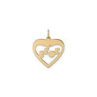 Привезак у облику срца из 2023. године (14К) полеђина - Popular Jewelry - Њу Јорк