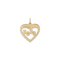 Class of 2023 Heart Cut Out Pendant (14K) front - Popular Jewelry - Niu Yoki