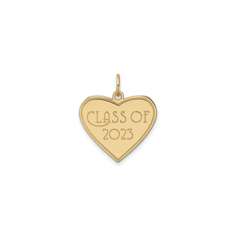 Class of 2023 Heart Pendant (14K) front - Popular Jewelry - New York
