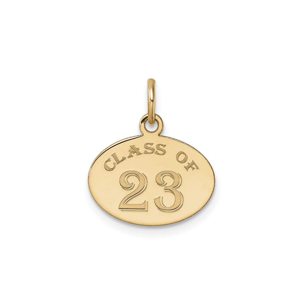 Class of 2023 Oval Medal Pendant (14K) front - Popular Jewelry - New York