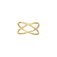 Classy Crisscross Ring (14K) main - Popular Jewelry - New York