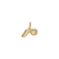 Cleat and Soccer Ball Pendant (14K) front - Popular Jewelry - New York