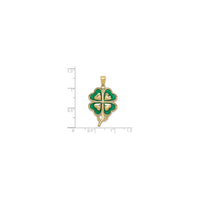 Clover Enameled Pendant (14K) ខ្នាត - Popular Jewelry - ញូវយ៉ក