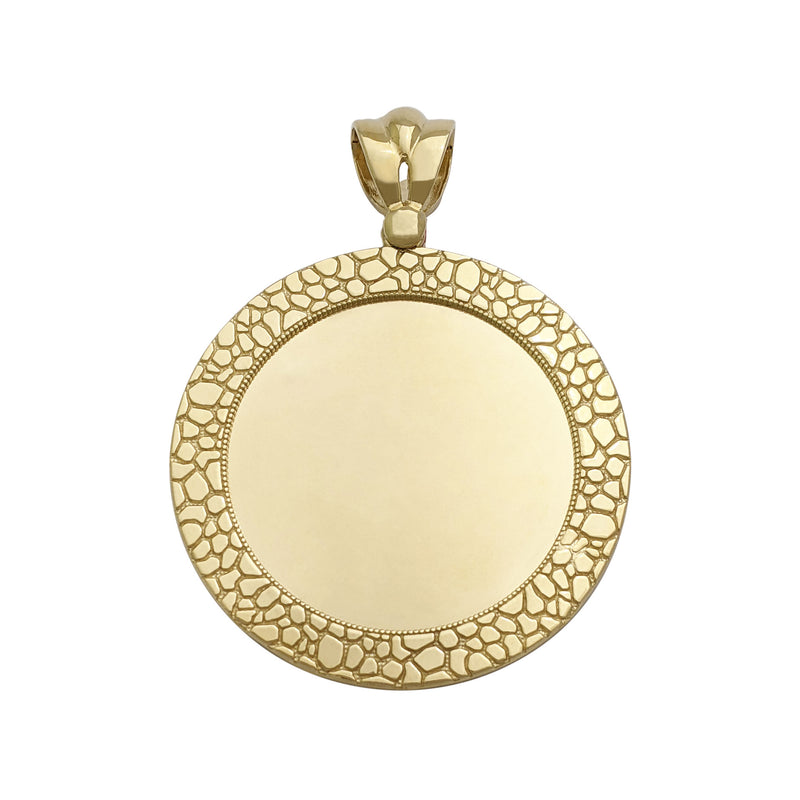 Cobbled Frame Picture Pendant yellow (14K) main - Popular Jewelry - New York