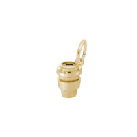Koffiebeker Charm geel (14K) agterkant - Popular Jewelry - New York