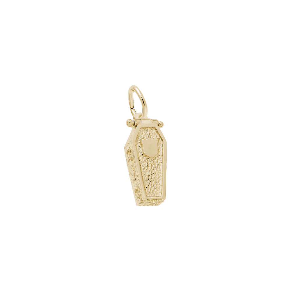 Coffin Charm yellow (14K) closed - Popular Jewelry - New York