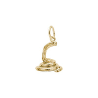 Coiled Snake Charm yellow (14K) main - Popular Jewelry - New York