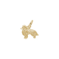 Collie Dog Charm yellow (14K) main - Popular Jewelry - New York