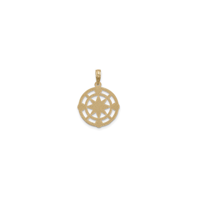 Compass Outline Pendant (14K) back - Popular Jewelry - New York