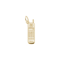 Trådlös telefon Charm gul (14K) huvud - Popular Jewelry - New York