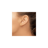 Cottontail Rabbit Zirconia Stud Earrings (14K) preview - Popular Jewelry - New York