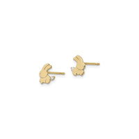 Cottontail Rabbit Zirconia Stud Earrings (14K) side - Popular Jewelry - New York