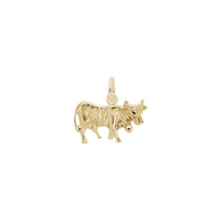 Cow Charm yellow (14K) ka sehloohong - Popular Jewelry - New york