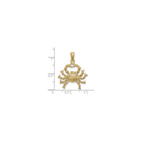 Crab Textured Pendant (14K) scale - Popular Jewelry - New York